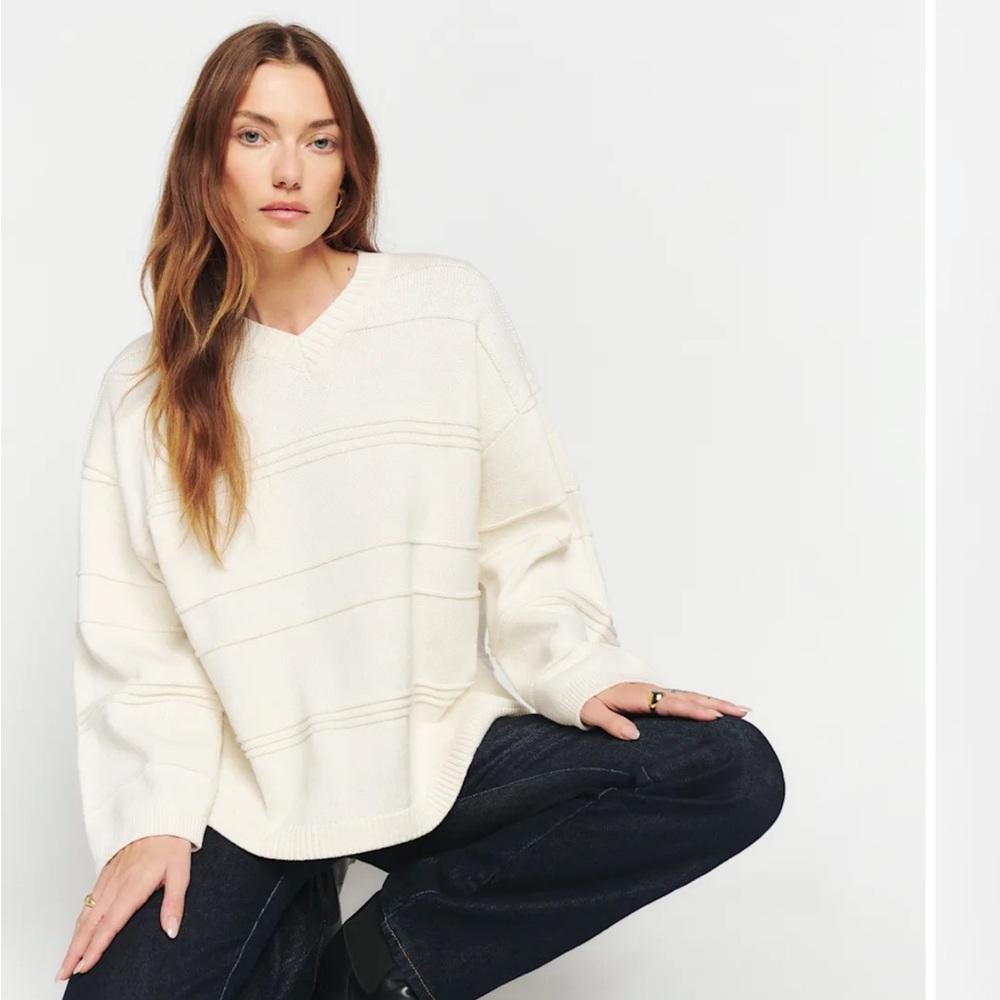 Reformation Brandy Oversized Cotton Sweater